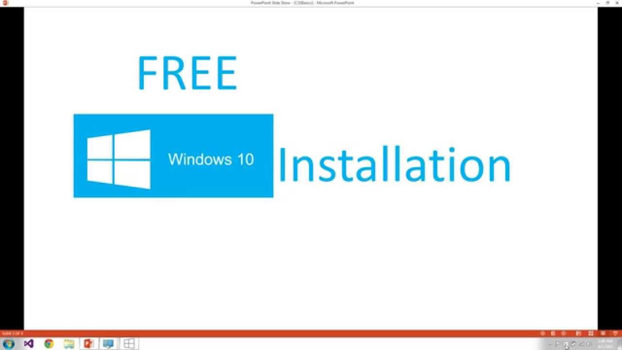 free windows 10 installation